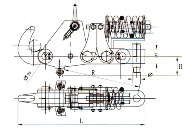 Drawing of Marine Single Spring Type Towing Hook.jpg